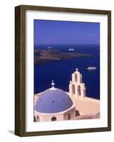 Kimisis Theotokov Church, Santorini, Greece-Walter Bibikow-Framed Photographic Print