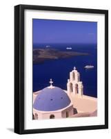 Kimisis Theotokov Church, Santorini, Greece-Walter Bibikow-Framed Photographic Print