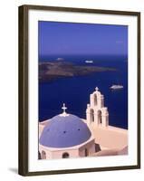 Kimisis Theotokov Church, Santorini, Greece-Walter Bibikow-Framed Photographic Print