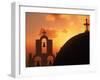 Kimisis Theotokov Church, Santorini, Greece-Walter Bibikow-Framed Premium Photographic Print