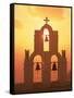 Kimisis Theotokov Church, Santorini, Greece-Walter Bibikow-Framed Stretched Canvas