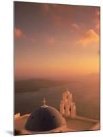 Kimisis Theotokov Church, Santorini, Greece-Walter Bibikow-Mounted Photographic Print