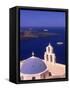 Kimisis Theotokov Church, Santorini, Greece-Walter Bibikow-Framed Stretched Canvas