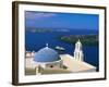 Kimisis Theotokov Church, Thira, Santorini, Cyclades Islands, Greece-Walter Bibikow-Framed Photographic Print