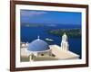 Kimisis Theotokov Church, Thira, Santorini, Cyclades Islands, Greece-Walter Bibikow-Framed Photographic Print