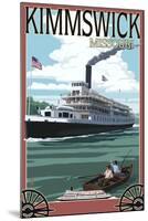 Kimmswick, Missouri - Riverboat-Lantern Press-Mounted Art Print