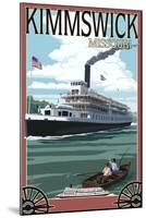 Kimmswick, Missouri - Riverboat-Lantern Press-Mounted Art Print