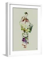 Kimono Dancer 3-NaxArt-Framed Art Print