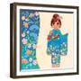 Kimono Girl-ayelet keshet-Framed Art Print