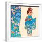 Kimono Girl-ayelet keshet-Framed Art Print