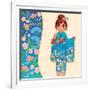 Kimono Girl-ayelet keshet-Framed Art Print