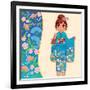 Kimono Girl-ayelet keshet-Framed Art Print