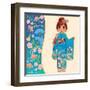 Kimono Girl-ayelet keshet-Framed Art Print