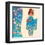 Kimono Girl-ayelet keshet-Framed Art Print