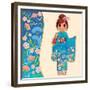 Kimono Girl-ayelet keshet-Framed Premium Giclee Print