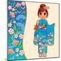 Kimono Girl-ayelet keshet-Mounted Premium Giclee Print