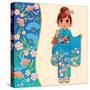 Kimono Girl-ayelet keshet-Stretched Canvas