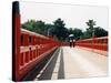 Kimono on the Bridge, Kyoto, Japan-Shin Terada-Stretched Canvas