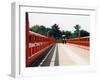 Kimono on the Bridge, Kyoto, Japan-Shin Terada-Framed Photographic Print