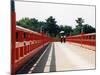 Kimono on the Bridge, Kyoto, Japan-Shin Terada-Mounted Photographic Print