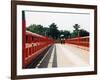 Kimono on the Bridge, Kyoto, Japan-Shin Terada-Framed Photographic Print