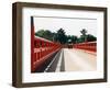 Kimono on the Bridge, Kyoto, Japan-Shin Terada-Framed Photographic Print