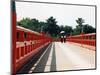 Kimono on the Bridge, Kyoto, Japan-Shin Terada-Mounted Photographic Print