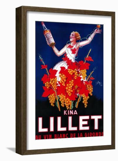 Kina Lillet Vintage Poster - Europe-Lantern Press-Framed Premium Giclee Print
