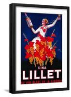 Kina Lillet Vintage Poster - Europe-Lantern Press-Framed Art Print