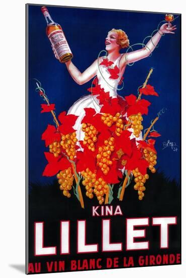Kina Lillet Vintage Poster - Europe-Lantern Press-Mounted Art Print