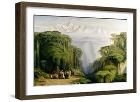 Kinchinjunga from Darjeeling, 1879-Edward Lear-Framed Giclee Print