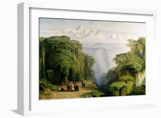 Kinchinjunga from Darjeeling, 1879-Edward Lear-Framed Giclee Print