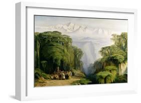 Kinchinjunga from Darjeeling, 1879-Edward Lear-Framed Giclee Print