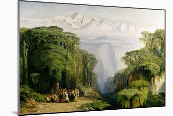 Kinchinjunga from Darjeeling, 1879-Edward Lear-Mounted Giclee Print