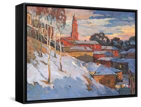 Kind On A Winter City, Oil On A Canvas-balaikin2009-Framed Stretched Canvas