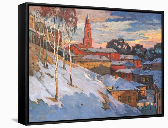 Kind On A Winter City, Oil On A Canvas-balaikin2009-Framed Stretched Canvas