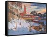 Kind On A Winter City, Oil On A Canvas-balaikin2009-Framed Stretched Canvas