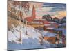 Kind On A Winter City, Oil On A Canvas-balaikin2009-Mounted Art Print