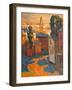 Kind On City, Oil On A Canvas-balaikin2009-Framed Art Print