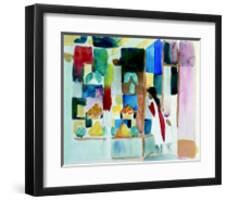 Kinder Am Gemuseladen I, c.1913-Auguste Macke-Framed Art Print