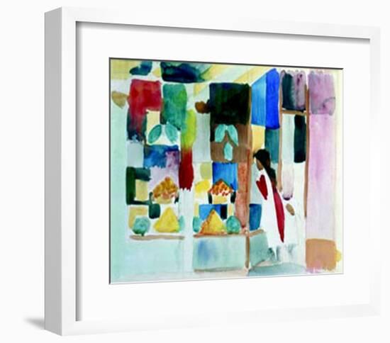 Kinder Am Gemuseladen I, c.1913-Auguste Macke-Framed Art Print