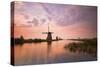 Kinderdijk, Netherlands the Windmills of Kinderdijk Resumed at Sunrise.-ClickAlps-Stretched Canvas