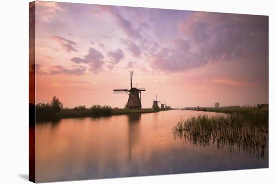 Kinderdijk, Netherlands the Windmills of Kinderdijk Resumed at Sunrise.-ClickAlps-Stretched Canvas