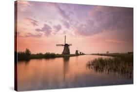 Kinderdijk, Netherlands the Windmills of Kinderdijk Resumed at Sunrise.-ClickAlps-Stretched Canvas