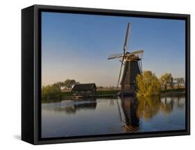 Kinderdijk Windmills, Holland-Anna Miller-Framed Stretched Canvas