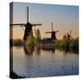 Kinderdijk Windmills, Holland-Anna Miller-Stretched Canvas