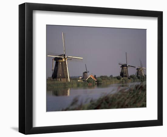 Kinderdijk Windmills, Netherlands-David Barnes-Framed Photographic Print