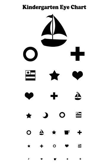kindergarten eye chart reference prints allposters com