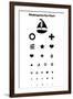 Kindergarten Eye Chart Reference-null-Framed Art Print