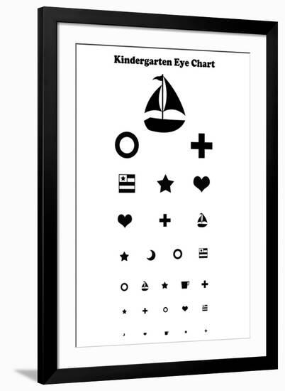 Kindergarten Eye Chart Reference-null-Framed Art Print